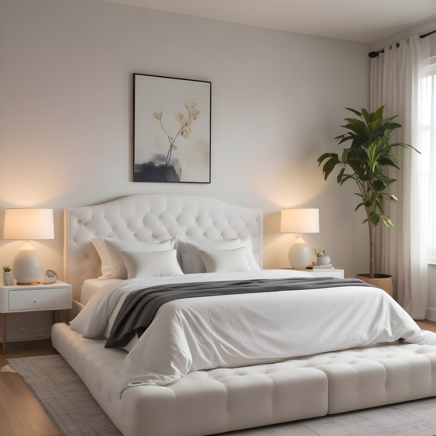 Ridos Upholstered Diamond Tufted Headboard