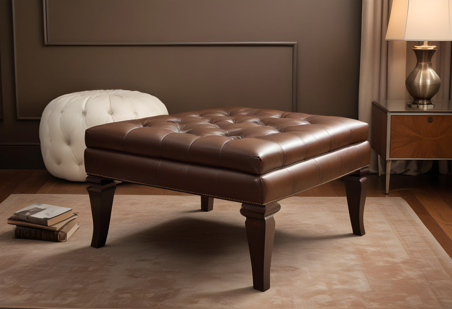 Lexington Studded Footstool