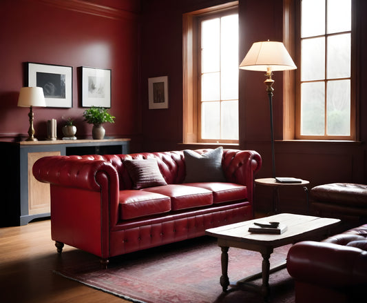 Saddle Chesterfield Two-Cushion Sofa