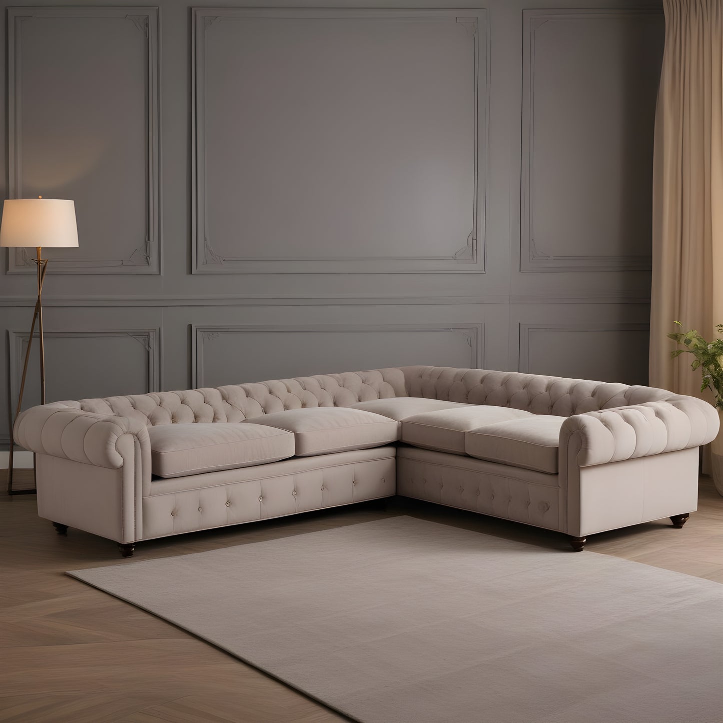 Harlow Chesterfield Sectional Sofa